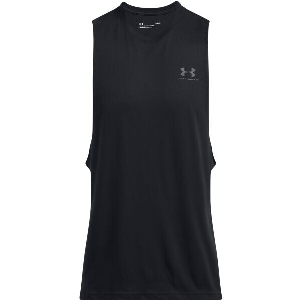 Under Armour LEFT CHEST CUT OFF Pánské tílko, černá, velikost M