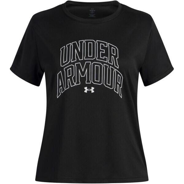 Under Armour TECH VARSITY GRAPHIC Dívčí sportovní tričko, černá, velikost M