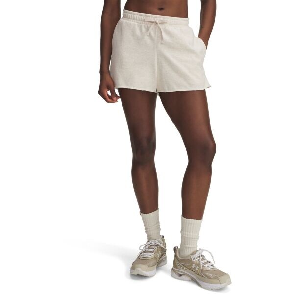 Under Armour RIVAL TERRY SHORT Dámské šortky, béžová, velikost S