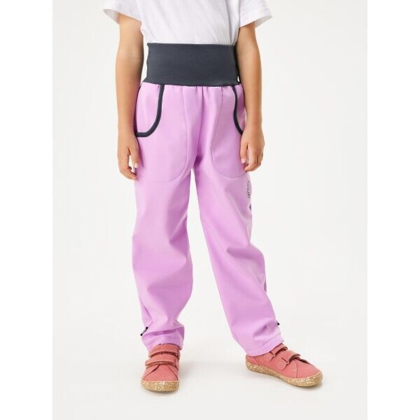 UNUO BASIC Dětské softshellové kalhoty, fialová, velikost