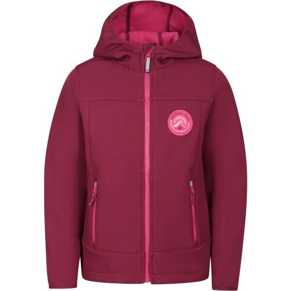 ALPINE PRO OMANO Dětská softshellová bunda, fialová, velikost 116-122
