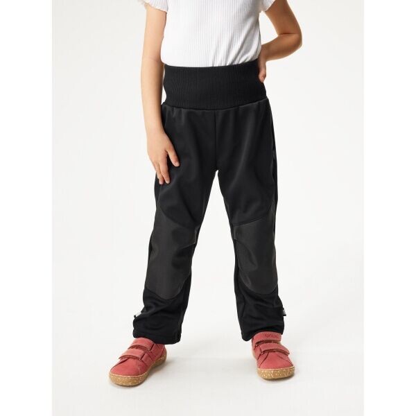 UNUO FLEXI Dětské softshellové kalhoty, černá, velikost