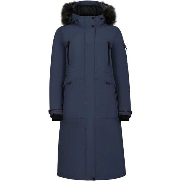 ALPINE PRO WUSSA Dámský zimní kabát, tmavě šedá, velikost