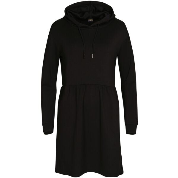 NAX MIWA Dámské mikinové šaty, černá, velikost