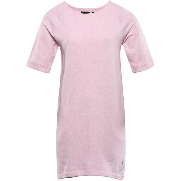 ALPINE PRO MOLEDA Dámské bavlněné šaty, růžová, velikost