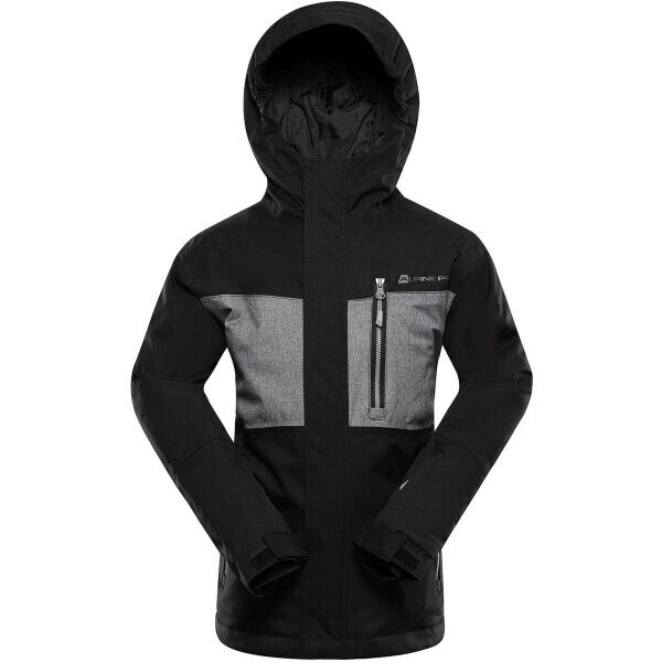 ALPINE PRO COMEDO Dětská lyžařská bunda, černá, velikost 128-134