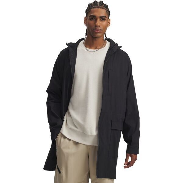 Under Armour UNSTOPPABLE TEXTURED Pánská prodloužená bunda, černá, velikost