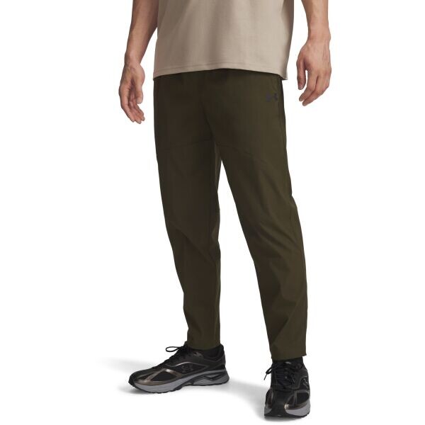 Under Armour UNSTOPPABLE TEXTURED WOVEN Pánské kalhoty, khaki, velikost M