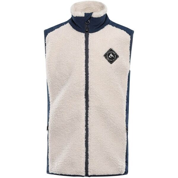 ALPINE PRO OFESO Dětská fleecová vesta, béžová, velikost 128-134