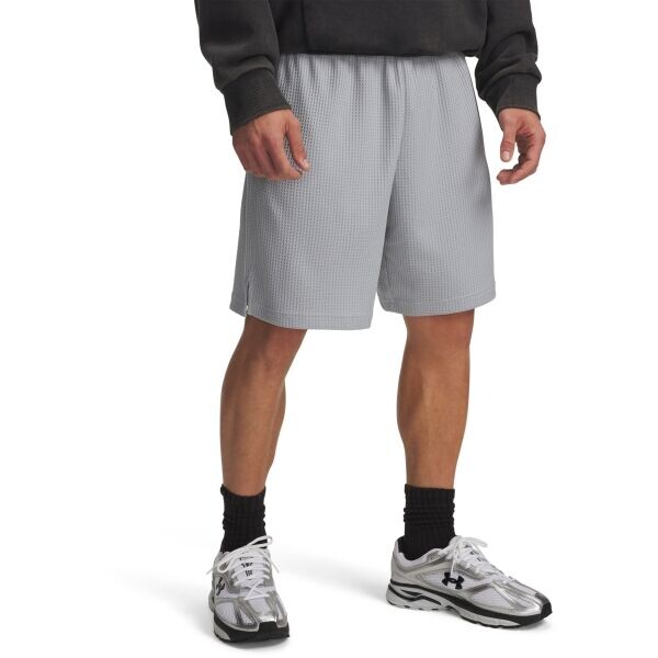 Under Armour RIVAL WAFFLE Pánské kraťasy, šedá, velikost L