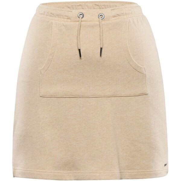 ALPINE PRO HOFRA Dámská letní sukně v délce nad kolena, béžová, velikost