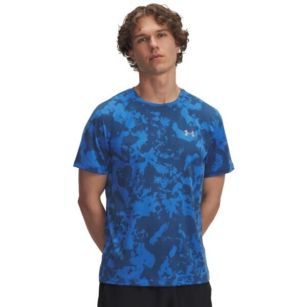Under Armour LAUNCH PRINTED Pánské tričko, modrá, velikost S