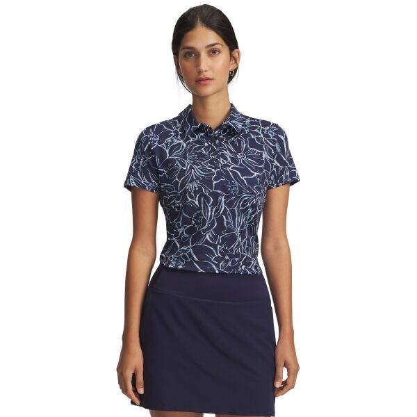 Under Armour PLAYOFF 3.0 PRINTED Dámské polo triko, tmavě modrá, velikost M