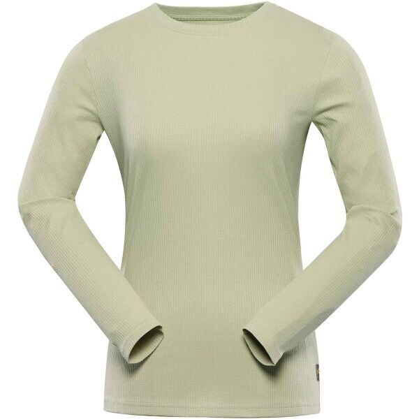 NAX CERLA Dámské bavlněné triko s dlouhým rukávem, béžová, velikost