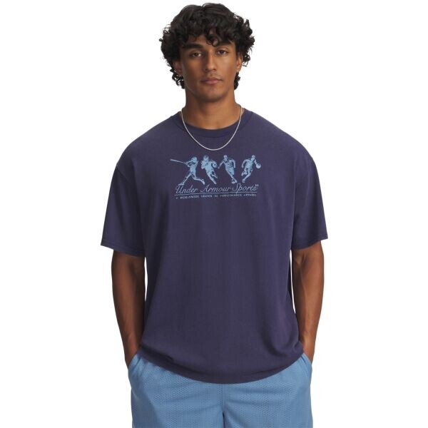 Under Armour HEAVYWEIGHT ATHLETES Pánské tričko, tmavě modrá, velikost L