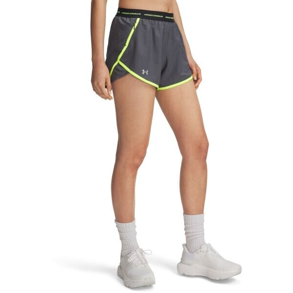 Under Armour FLY BY 3'' NOVELTY SHORT Dámské šortky, šedá, velikost M