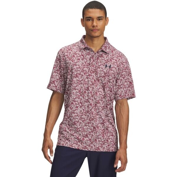 Under Armour PLAYOFF 3.0 Pánské golfové polotričko, růžová, velikost