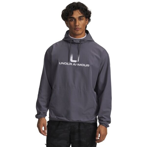 Under Armour UNSTOPPABLE WOVEN Pánská lehká bunda, tmavě šedá, velikost L