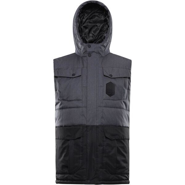 ALPINE PRO HARD Pánská zateplená vesta, šedá, velikost