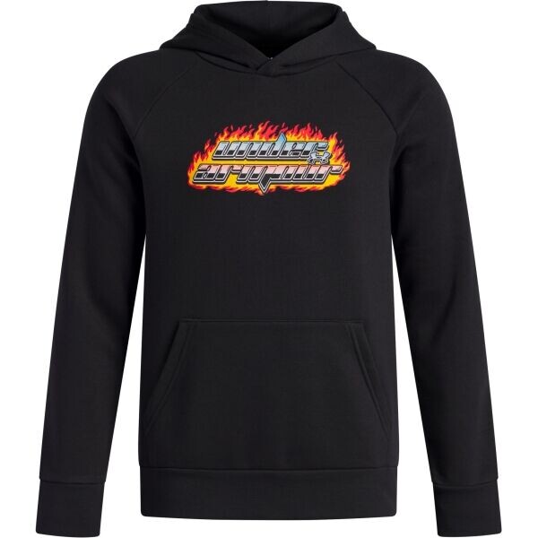 Under Armour RIVAL FLEECE FLAMIN Chlapecká mikina, černá, velikost M