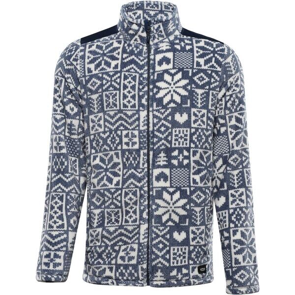 ALPINE PRO EFLIN Pánská fleecová mikina, modrá, velikost