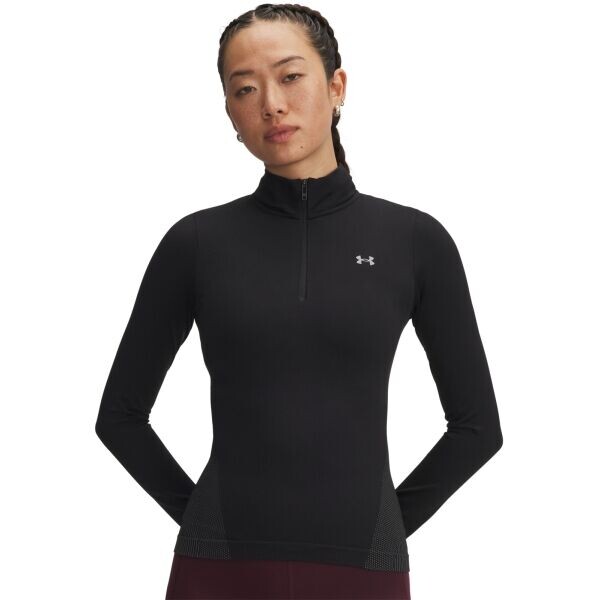 Under Armour VANISH SEAMLESS 1/4 ZIP Dámské tričko s dlouhým rukávem, černá, velikost S