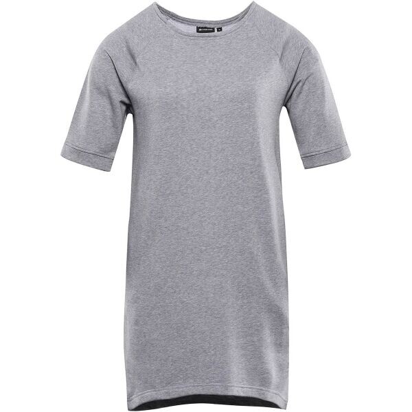 ALPINE PRO MOLEDA Dámské bavlněné šaty, šedá, velikost