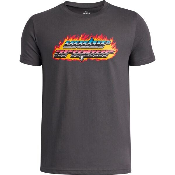 Under Armour FLAME WSS Chlapecké tričko, tmavě šedá, velikost M