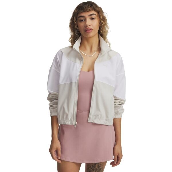 Under Armour RIVAL WOVEN JACKET Dámská bunda, bílá, velikost L