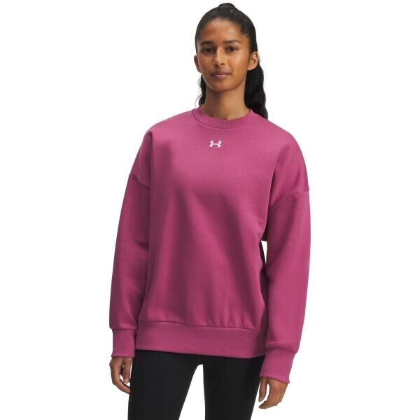 Under Armour RIVAL FLEECE CREW Dámská mikina, růžová, velikost S