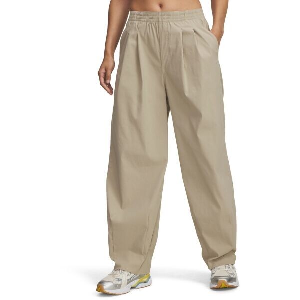 Under Armour UNSTOPPABLE WOVEN Dámské kalhoty, béžová, velikost