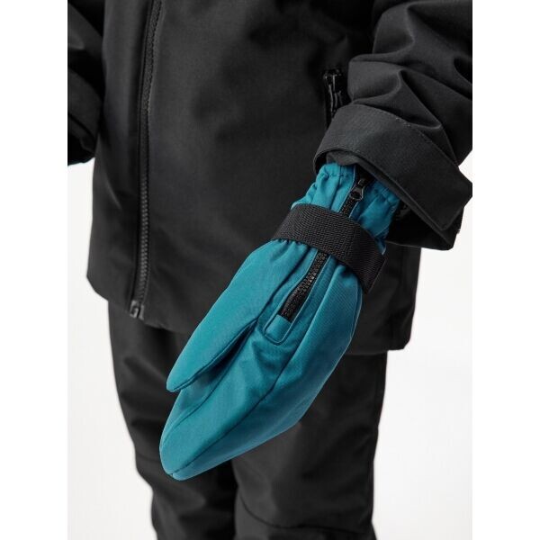 UNUO POLAR Dětské zimní rukavice, tyrkysová, velikost