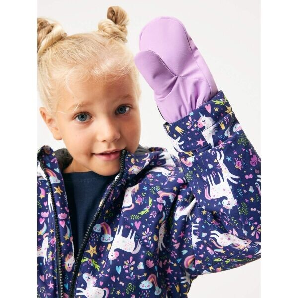 UNUO POLAR Dětské zimní rukavice, fialová, velikost