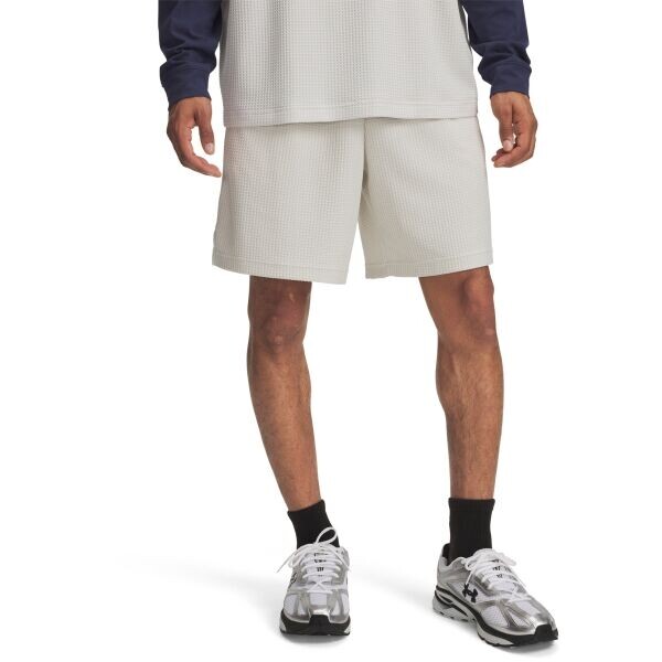 Under Armour RIVAL WAFFLE Pánské kraťasy, bílá, velikost M