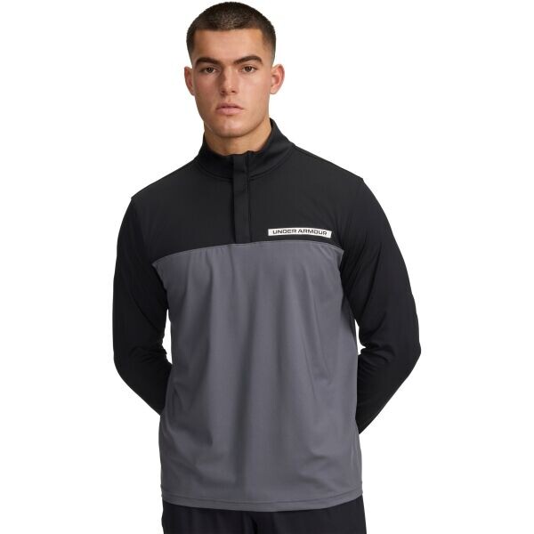 Under Armour T2G 1/4 ZIP Pánská mikina, černá, velikost L