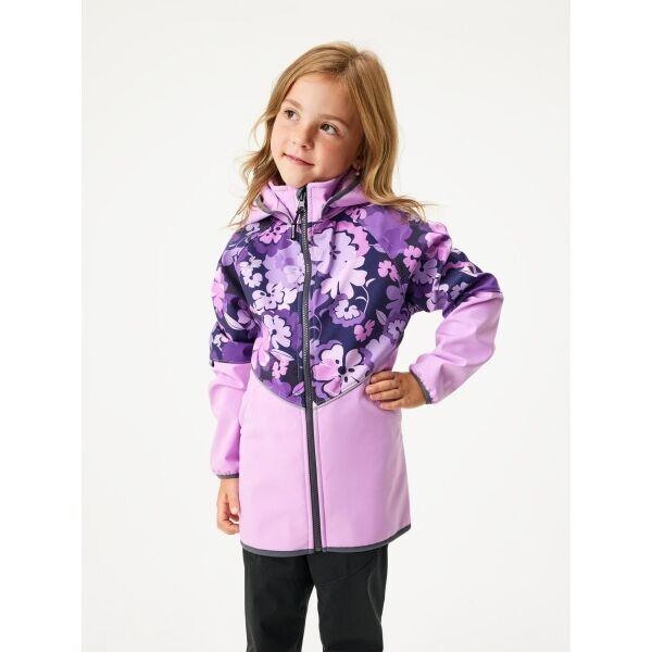 UNUO SLIM Dětská softshellová bunda, růžová, velikost