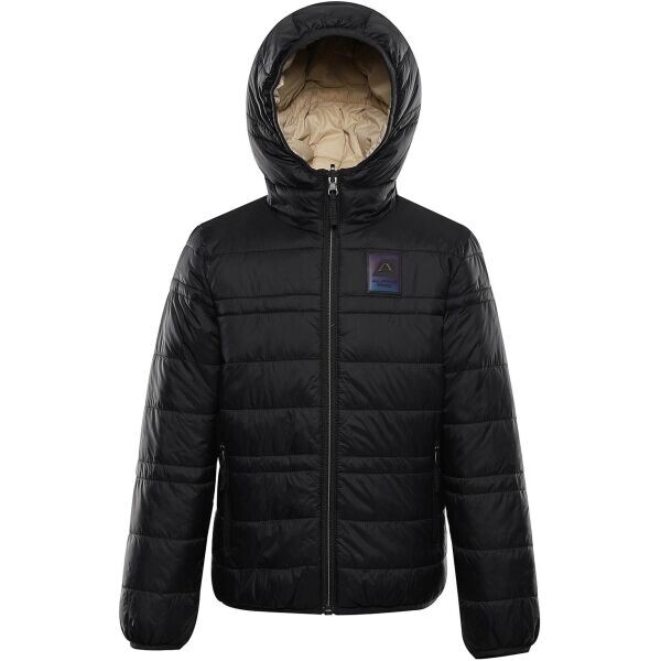 ALPINE PRO DOUWO Dětská zimní bunda, černá, velikost 128-134