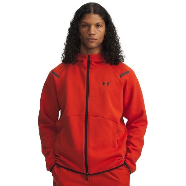 Under Armour UNSTOPPABLE FLEECE Pánská mikina, oranžová, velikost L