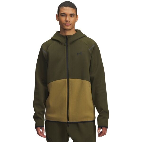 Under Armour UNSTOPPABLE FLEECE Pánská mikina, khaki, velikost M