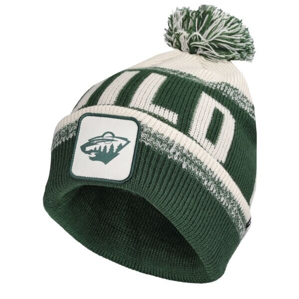 FANATICS MINNESOTA WILD THRIVE CUFFED POM BEANIE Čepice, zelená, velikost