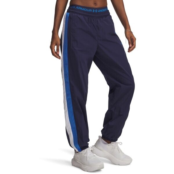 Under Armour ICON CRINKLE PANT Dámské kalhoty, tmavě modrá, velikost S