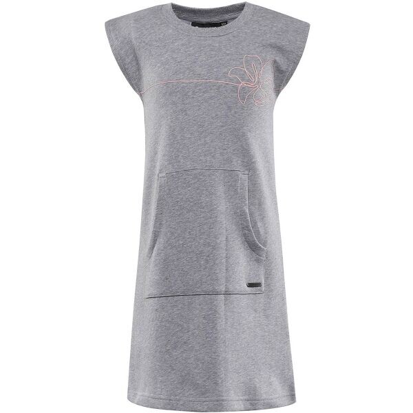 ALPINE PRO HUDERO Dětské letní šaty, šedá, velikost 164-170