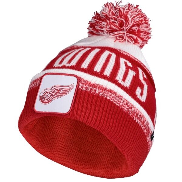 FANATICS DETROIT RED WINGS THRIVE CUFFED POM BEANIE Čepice, červená, velikost