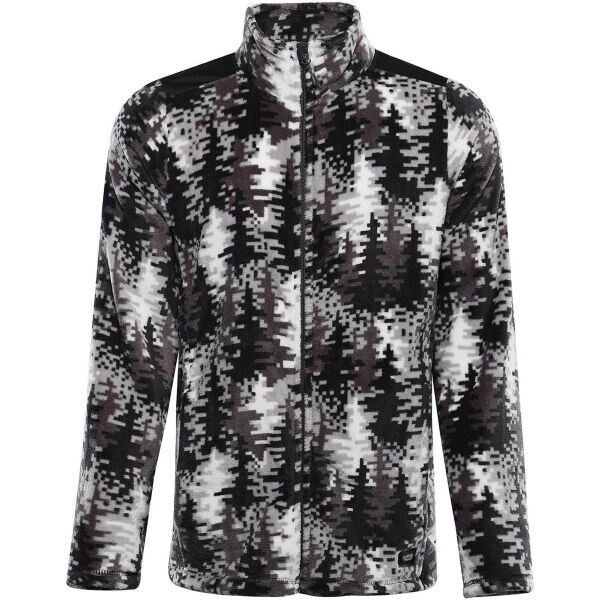 ALPINE PRO EFLIN Pánská fleecová mikina, černá, velikost