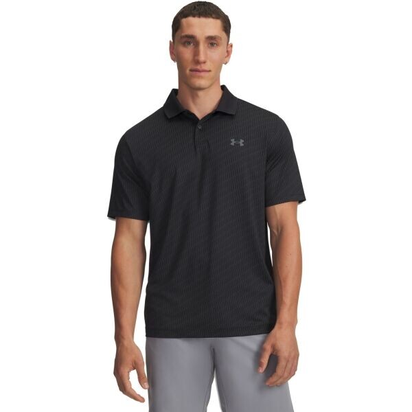 Under Armour PERFORMANCE 3.0 DEUCES POLO Pánské golfové polotričko, černá, velikost M