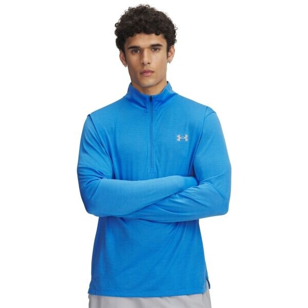 Under Armour LAUNCH 1/4 ZIP Pánské běžecké triko, modrá, velikost M