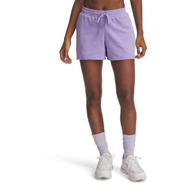 Under Armour RIVAL TERRY SHORT Dámské šortky, fialová, velikost S