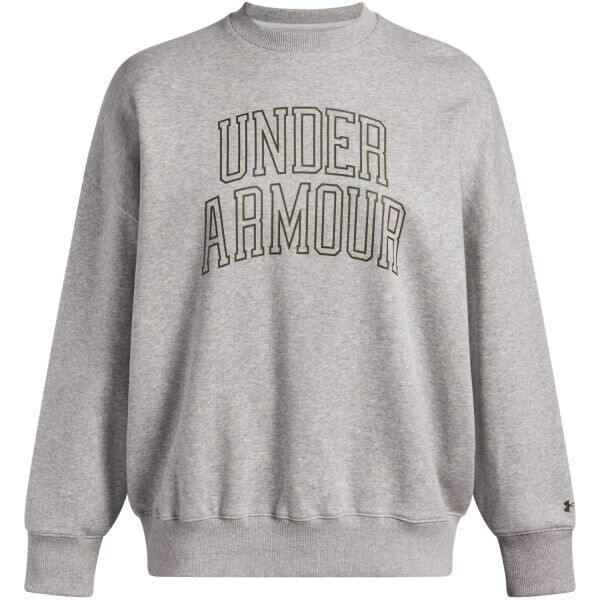 Under Armour RIVAL FLEECE VARSITY Dámská mikina, šedá, velikost M