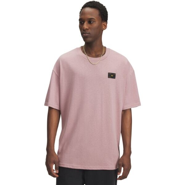 Under Armour HEAVYWEIGHT WOVEN LABEL Pánské tričko, růžová, velikost M