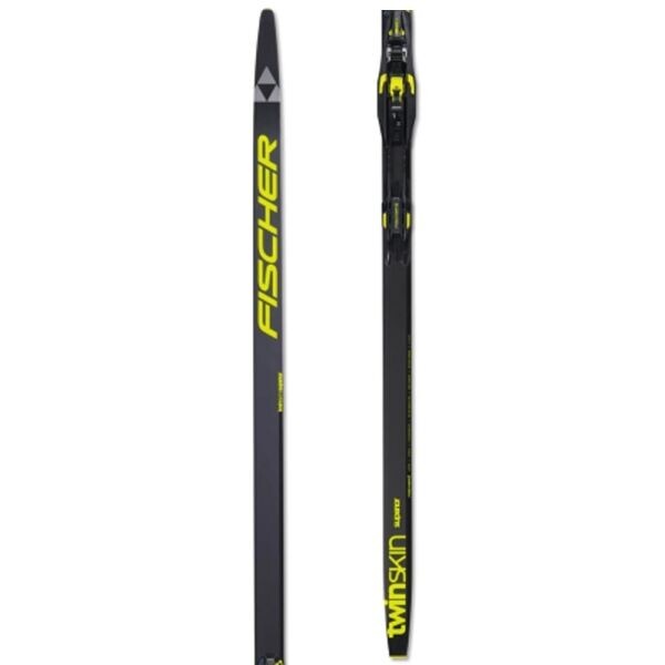 Fischer TWIN SKIN SUPERIOR MEDIUM SET + BDG RACE CLASSIC Lyže na klasiku s podporou stoupání, černá, velikost